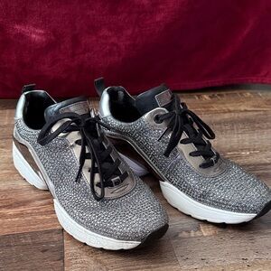 Michael Kors Women's Sneakers in Silver and Black